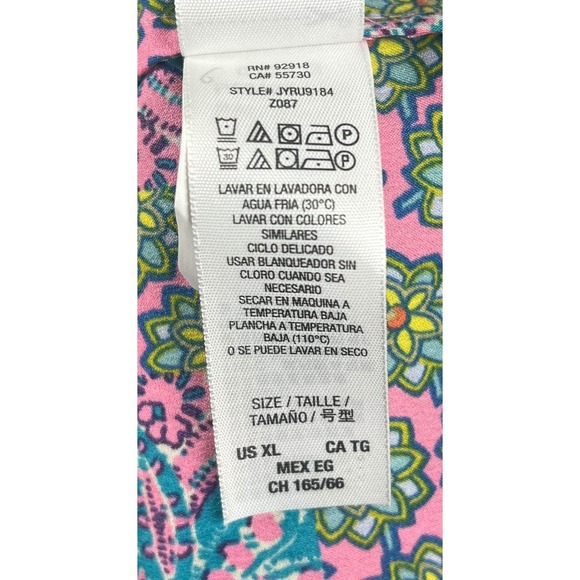 NWT Juicy Couture VTG Paisley Elastic Waist Ruffle Hemline Mini Skirt, Size XL - Picture 9 of 9